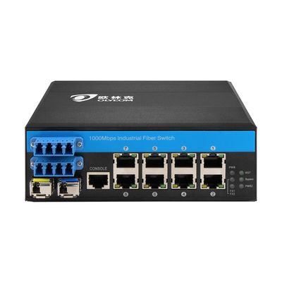 8 Port Industrial Managed Ethernet Switch με 2x2.5G LC Fiber Port και D2x2B Bypass για τηλεπικοινωνίες και δίκτυα ασφαλείας