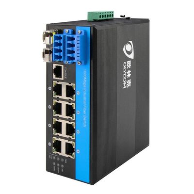 8 Port Industrial Managed Ethernet Switch με 2x2.5G LC Fiber Port και D2x2B Bypass για τηλεπικοινωνίες και δίκτυα ασφαλείας