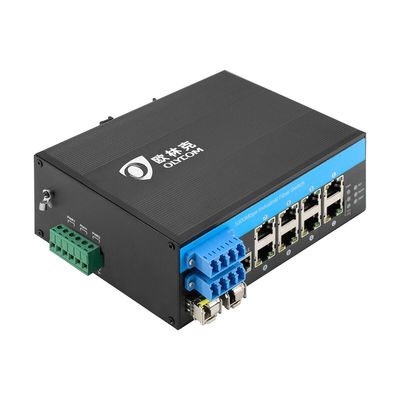 8 Port Industrial Managed Ethernet Switch με 2x2.5G LC Fiber Port και D2x2B Bypass για τηλεπικοινωνίες και δίκτυα ασφαλείας