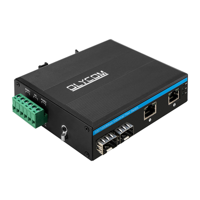 Μετακόμιση βιομηχανικού δικτύου Gigabit 100/1000M Fiber Ethernet Unmanaged Din Rail DC24V
