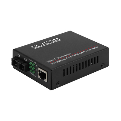 10/100mbps οπτικό ινώδες μέσο Πληροφοριακός δέκτης 1310nm Μετατροπέας μέσων MM 2km