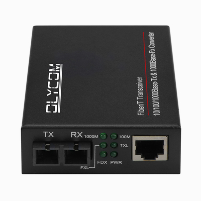 OEM ODM 10/100/1000M Gigabit Διπλή Φύλη Μονό Τρόπο Συνδέτης SC 60KM Φύλη μετατροπέας μέσων ενημέρωσης