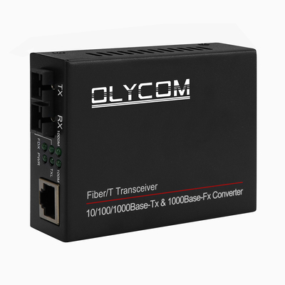 OEM ODM 10/100/1000M Gigabit Διπλή Φύλη Μονό Τρόπο Συνδέτης SC 60KM Φύλη μετατροπέας μέσων ενημέρωσης