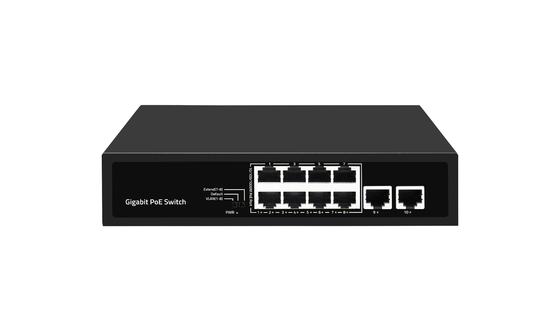 8 θύρες Full Gigabit PoE Network Switch Υποστήριξη Vlan PoE επέκταση 120W Budget