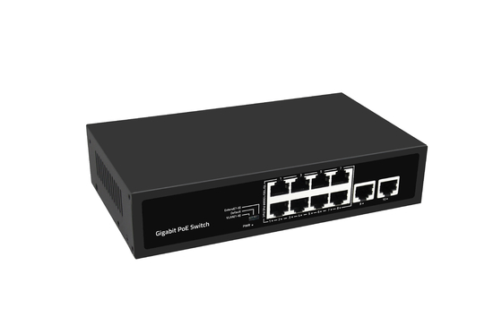 8 θύρες Full Gigabit PoE Network Switch Υποστήριξη Vlan PoE επέκταση 120W Budget