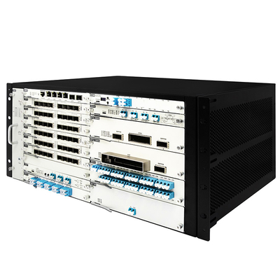 OTN DWDM 5U υπόστεγο 20 θέσεις εξυπηρέτησης για 100G 200G 400G μετάδοση διπλής εισόδου ισχύος