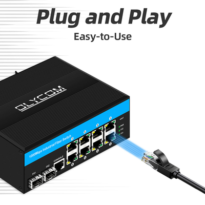 10port Gigabit 10/100/1000mbps L2 Διαχειριζόμενος διακόπτης POE με 2 Sfp για εξωτερικά
