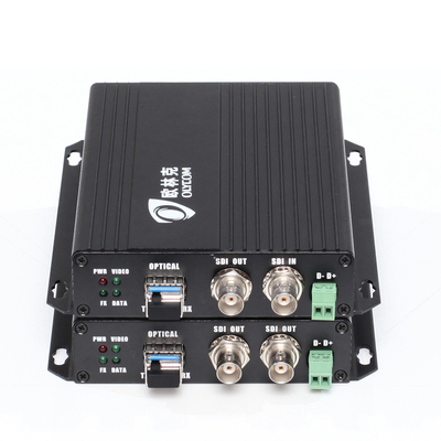 1080P HD SDI Video Fiber Extender Οπτικός μετατροπέας Single Mode 20km Με τοπική Loopout 12V