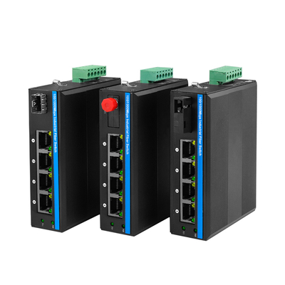 4 λιμάνια Industrial PoE Switch Gigabit μη διαχειριζόμενο δίκτυο 120W Budget Din Rail Active PoE