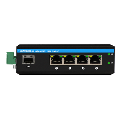 4 λιμάνια Industrial PoE Switch Gigabit μη διαχειριζόμενο δίκτυο 120W Budget Din Rail Active PoE