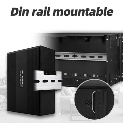 2.5G L2 Διαχειριζόμενο βιομηχανικό δίκτυο PoE υποστήριξη ERPS MSTP Ring Din Rail