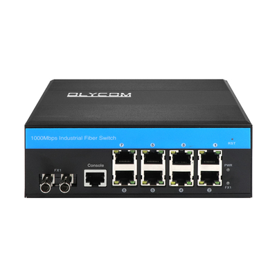 8 θύρες ERPS L2+ Διαχειριζόμενος διακόπτης Industrial Gigabit Ethernet ST SM/MM Fiber Port
