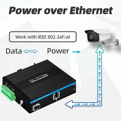 Μετατροπέας μέσων SFP Fiber 10 100Mbps μη διαχειριζόμενο DIN Rail Wall Mounted Small Case