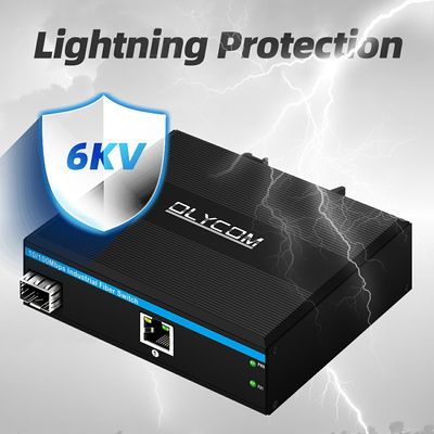 Μετατροπέας μέσων SFP Fiber 10 100Mbps μη διαχειριζόμενο DIN Rail Wall Mounted Small Case