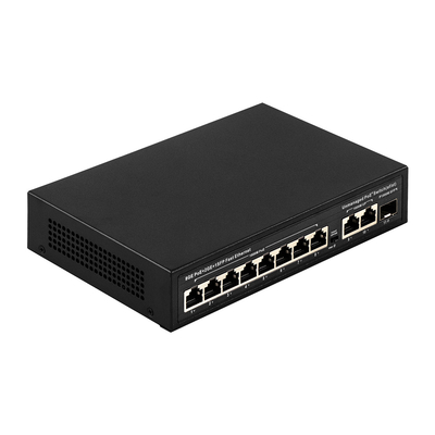 120W Μη διαχειριζόμενος διακόπτης POE 8 PoE 10/100/1000Mbps + 2 LAN 10/100/1000Mbps + 1SFP 100/1000M
