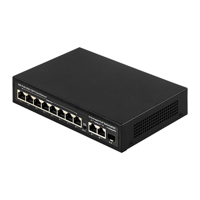 120W Μη διαχειριζόμενος διακόπτης POE 8 PoE 10/100/1000Mbps + 2 LAN 10/100/1000Mbps + 1SFP 100/1000M