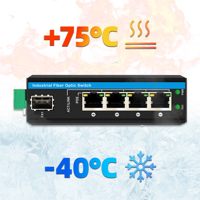 5 θύρες Gigabit Unmanaged POE Switch DC48-52V Διακόπτης Ethernet παροχής ενέργειας για εξωτερική χρήση