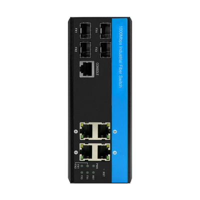 8 θύρες Gigabit L2 διαχειρίζεται βιομηχανικό διακόπτη ινών 12V/24V/48VDC εισόδου διακόπτης Ethernet