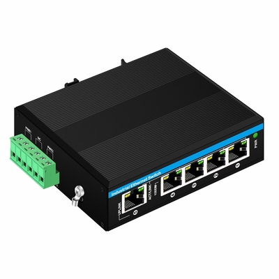Μίνι 5 θύρες βιομηχανικός διακόπτης Ethernet 4 RJ45 θύρας σε 1 uplink RJ45 gigabit μη διαχειριζόμενος διακόπτης dc12v/24v εισόδου