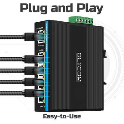 5 Por Solar PoE Switch MPPT Η μπαταρία λειτουργεί με Gigabit E-Mark Network 120W DC12V/DC24V/DC48V εισροή
