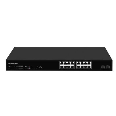 Διακόπτης Ethernet 16 θυρών 2.5G με 10G Fiber Uplink Μη Διαχειριζόμενος Fanless AC Powered