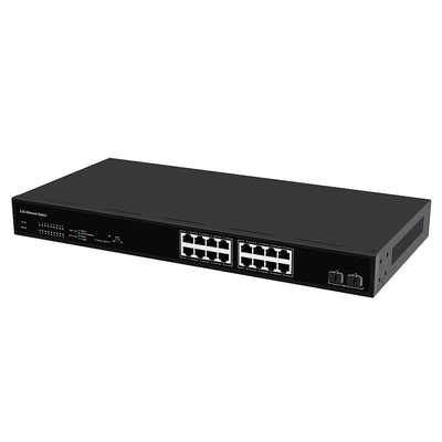 16 θύρες 2.5G διακόπτης δικτύου με 10G ίνες μη διαχειριζόμενη αυτόματη προσαρμοστική ταχύτητα προαιρετική PoE