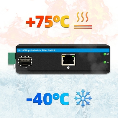 10/100m 2 Port Industrial Network Switch Ethernet μη διαχειριζόμενο DIN σιδηροδρομικό δίκτυο