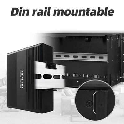 10/100m 2 Port Industrial Network Switch Ethernet μη διαχειριζόμενο DIN σιδηροδρομικό δίκτυο