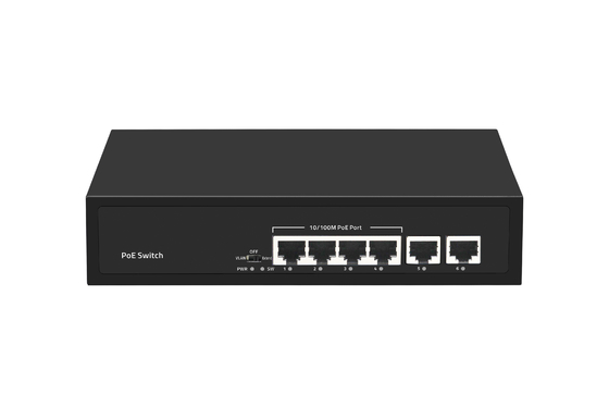 Δίκτυο 6 θύρων POE Διακόπτης 48V με 100Mbps Θύρες IEEE 802.3 διακόπτης δικτύου