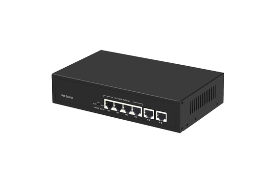 Δίκτυο 6 θύρων POE Διακόπτης 48V με 100Mbps Θύρες IEEE 802.3 διακόπτης δικτύου