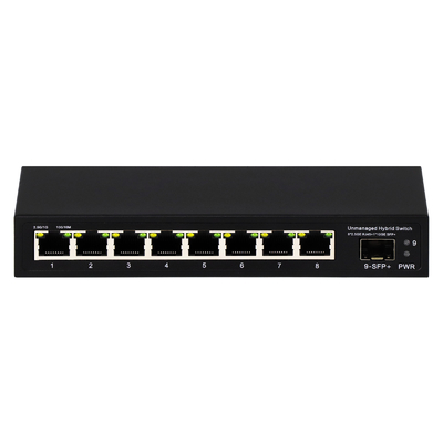 9 θύρες μη διαχειριζόμενο 2.5G Ethernet Switch με 10G Uplink SFP Port 60Gbps Backplane Bandwidth