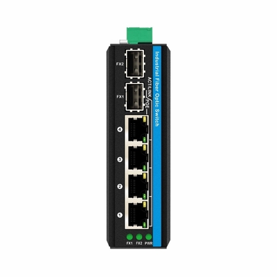 Μίνι 6 θύρες giiabit Ethernet διακόπτης poe διακόπτης din rail 2 sfp+ 4 RJ45 DC48-52V διπλή είσοδος ισχύος