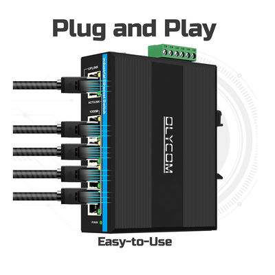 Διαχειριζόμενος Switch Gigabit 5 Θυρών WEB 100/1000M Network Switch RSTP 802.1Q Βαθμός IP40