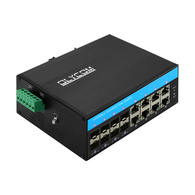 16 θύρες υποστήριξη διακόπτη Gigabit POE af/at/bt διακόπτης Ethernet din-rail για σύστημα CCTV