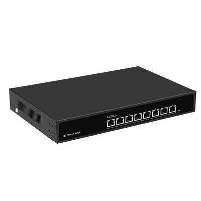 8 θύρες 10G Ethernet Switch μη διαχειριζόμενη ταχύτητα αυτόματης ανίχνευσης