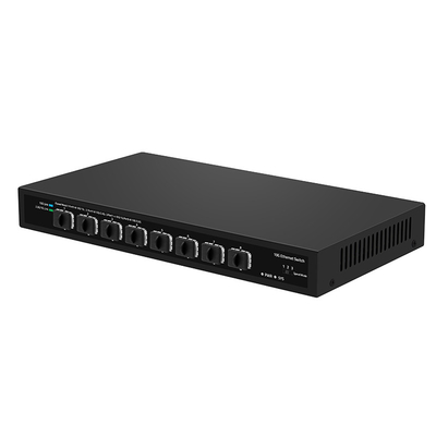 8 θύρες 10G Fiber Switch 1G 2.5G Συμμορφούμενη μη διαχειριζόμενη DC12V εισροή Βασισμένη στην Realtek