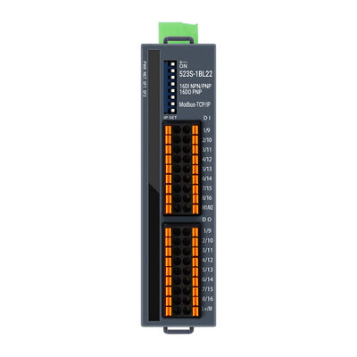 Modbus TCP/IP Slave I/O Module 24VDC 2 RJ45 16 Port DI DO Din Rail NPN Σύνδεση PNP