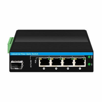 5 θύρες 10/100/1000mbps Ethernet Switch 4RJ45+1SFP Εξωτερικός Poe Switch κατασκευαστής
