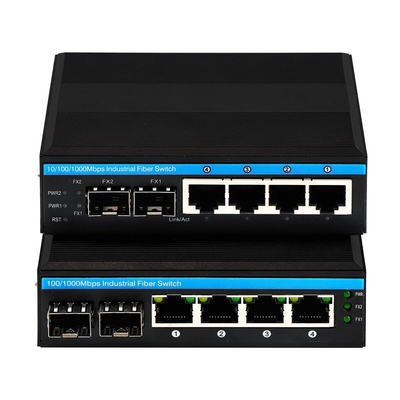 Διαχειριζόμενος διακόπτης Ethernet Gigabit ERPS 2SFP+4RJ45 Διακόπτης δικτύου Din-rail με έξοδο PoE