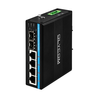 Διαχειριζόμενος διακόπτης Ethernet Gigabit ERPS 2SFP+4RJ45 Διακόπτης δικτύου Din-rail με έξοδο PoE