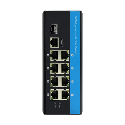 8 θύρες RJ45+1*SFP L2 Διαχειριζόμενος διακόπτης Gigabit Ethernet IP40 Διπλή είσοδος ισχύος Διακόπτης Poe