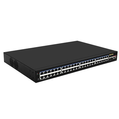 48 θυρών Gigabit L3 Managed Network Switch 10G Fiber Uplinks Ενιαία Είσοδος AC Βασισμένο σε Realtek
