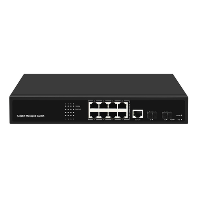 8 θύρες Gigabit Διαχειριζόμενος διακόπτης δικτύου βασισμένος στην Realtek AC εισροή SFP Fiber Uplink