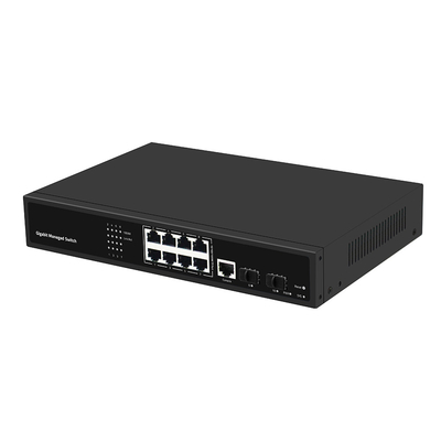 8 θύρες Gigabit Διαχειριζόμενος διακόπτης δικτύου βασισμένος στην Realtek AC εισροή SFP Fiber Uplink