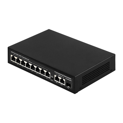 120W PoE Switch 8 Port Unmanaged Fast Ethernet με είσοδο AC SFP Fiber Uplink