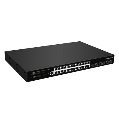24 θύρες 2.5G Ethernet L3 Διαχειριζόμενος διακόπτης με 10G Fiber Uplink Single AC Input