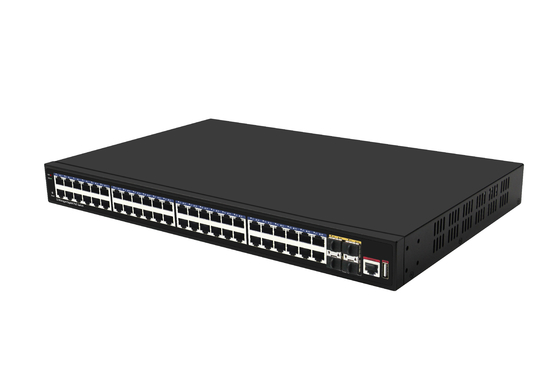 48 θύρες 10G Poe Switch L3 Διαχειριζόμενος διακόπτης Ethernet με θύρες Poe 48*gigabit+4*10G Sfp+