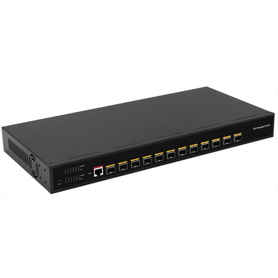 10G Fiber L3 Διαχειριζόμενος διακόπτης 12 θύρες πλήρεις οπτικές θύρες κονσόλα Διαχειρίσιμη είσοδος εναλλασσόμενης ενέργειας