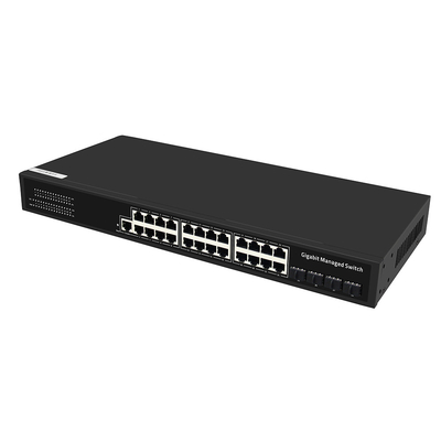 24 θύρες Gigabit Managed Switch με 1G Fiber Uplink Layer 2 Διαχειριζόμενος εμπορικός βαθμός
