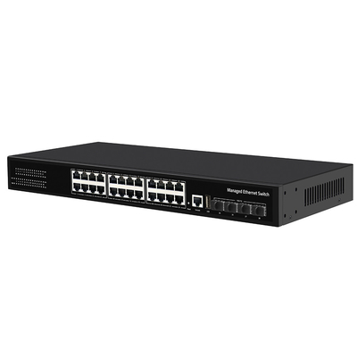 Διαχειρίσιμος διακόπτης 10G 24 θύρες Gigabit Copper Ring ERPS Διαχειριζόμενο 1G/2.5G Fiber